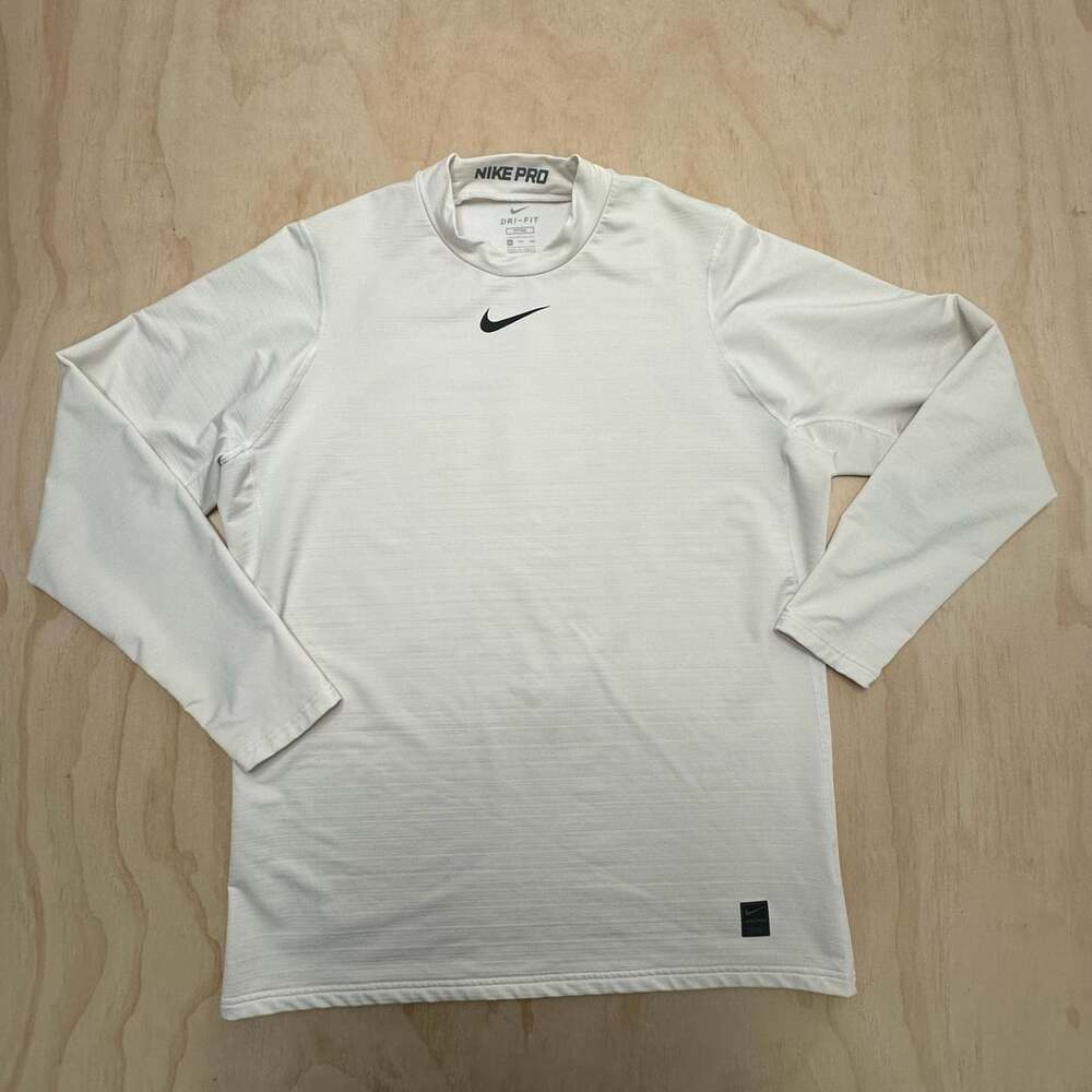 Nike Pro Dri-FIT Long-Sleeve Shirt Size XXL White Athletic Top